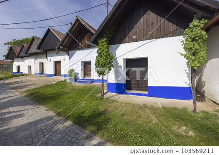 Traditional wine cellars in Blatnice pod Svatym Antoninkem, Slovacko, Southern Moravia, Czech Republic 103569211