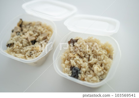 將煮熟的米飯分成小份冷凍 將煮熟的米飯分成小份冷凍 103569541