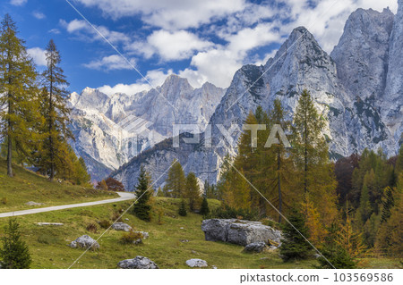Landscape near Vrsic, Triglavski national park, Slovenia 103569586