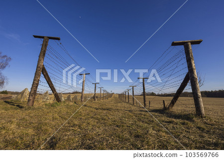 the memorial of the iron curtain in Cizov, Southern Moravia, Czech Republic the memorial of the iron curtain in Cizov, Southern Moravia, Czech Republic 103569766