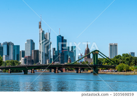 View of Frankfurt am Main skyline, Germany 103569859