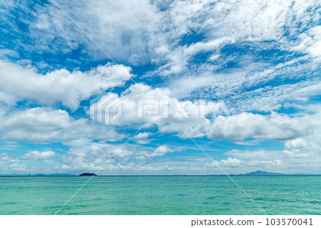 Blue Sky with cloud over the sea. Blue Sky with cloud over the sea. 103570041