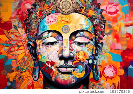 Buddha face, Generative AI AI image Buddha face, Generative AI AI image 103570366