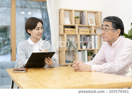 Care manager who conducts long-term care insurance certification survey Long-term care support specialist Care manager who conducts long-term care insurance certification survey Long-term care support specialist 103570561