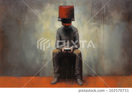 戴 VR 護目鏡的人，生成 AI AI 圖像 103570731