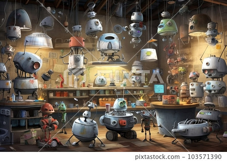 Robot factory, Generative AI AI image Robot factory, Generative AI AI image 103571390