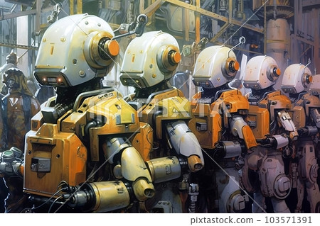 Robot factory, Generative AI AI image Robot factory, Generative AI AI image 103571391