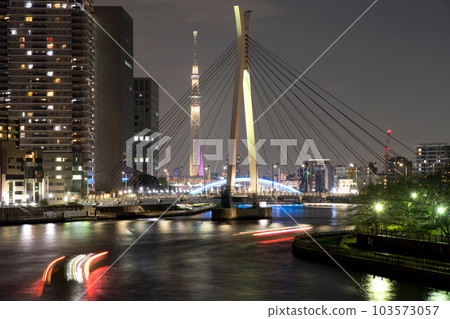Skytree and Sumida River at night 2 Skytree and Sumida River at night 2 103573057