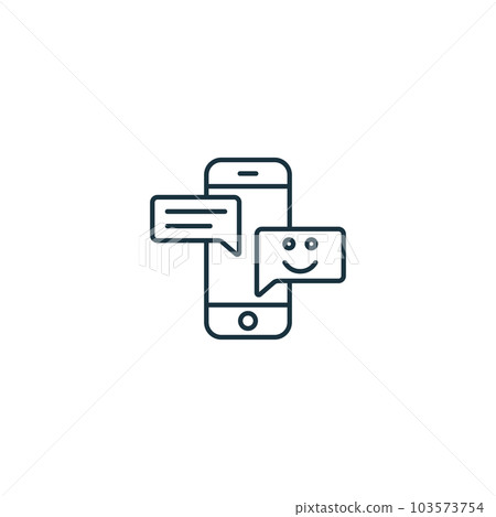 Chat icon. Monochrome simple sign from speech collection. Chat icon for logo, templates, web design and infographics. Chat icon. Monochrome simple sign from speech collection. Chat icon for logo, templates, web design and infographics. 103573754