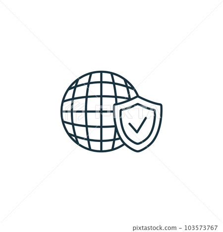Network security icon. Monochrome simple sign from security collection. Network security icon for logo, templates, web design and infographics. 103573767