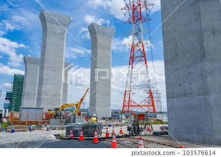Shinmeishin Expressway Construction Site Yodogawa Left Bank 103576614