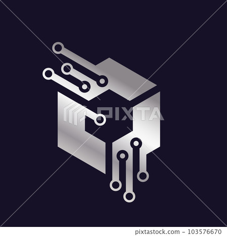 Vector digital abstract logo. Company identity. EPS 10 103576670