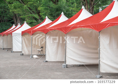Event venue forest and temporary tents 103577229