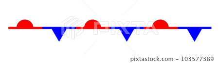 stagnation front. weather symbol. 103577389