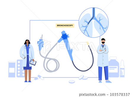 Bronchoscopy procedure concept 103578337