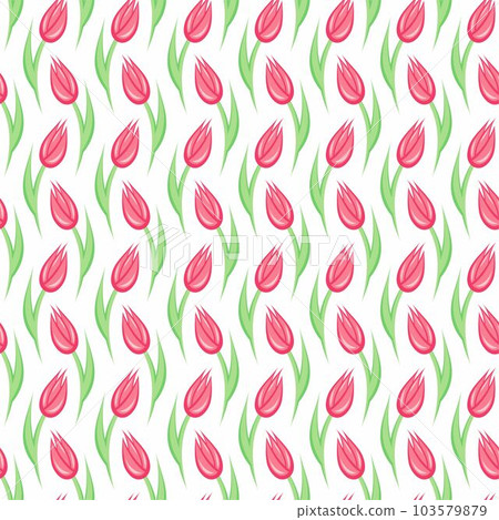 Seamless pattern with tulip flowers. Seamless pattern with tulip flowers. 103579879
