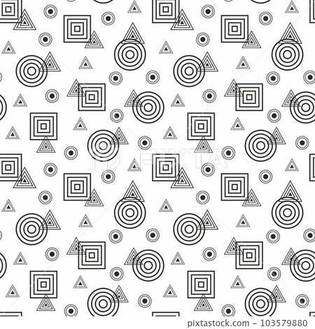 Geometric black and white seamless pattern. Geometric black and white seamless pattern. 103579880