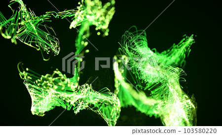 3D rendering of a colorful abstract stylish particle and plexus system on a dark background 3D rendering of a colorful abstract stylish particle and plexus system on a dark background 103580220