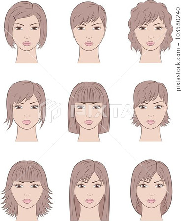 Vector illustration of female face. Vector illustration of female face. 103580240