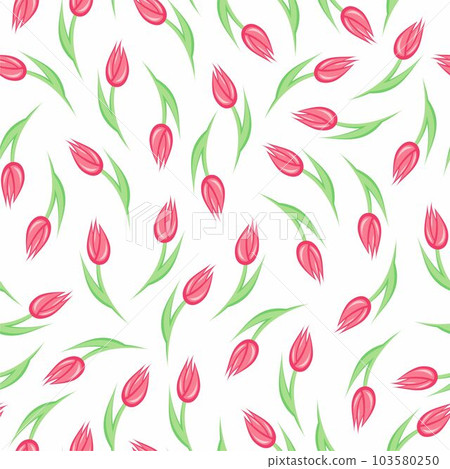 Seamless pattern with tulip flowers. Seamless pattern with tulip flowers. 103580250