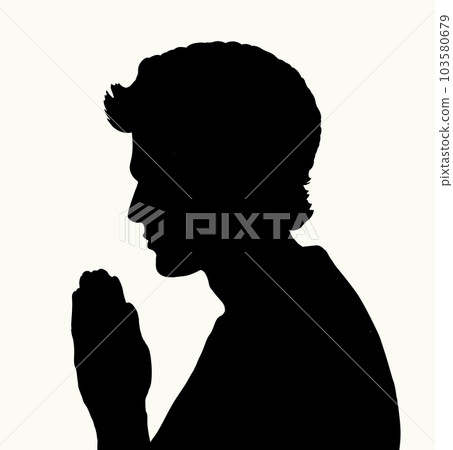 Vector image of the praying person 103580679
