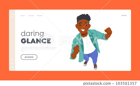 Daring Glance Landing Page Template. Black Man Looking Up, Showing A Positive Yes Gesture, Top View, Vector Illustration Daring Glance Landing Page Template. Black Man Looking Up, Showing A Positive Yes Gesture, Top View, Vector Illustration 103581357