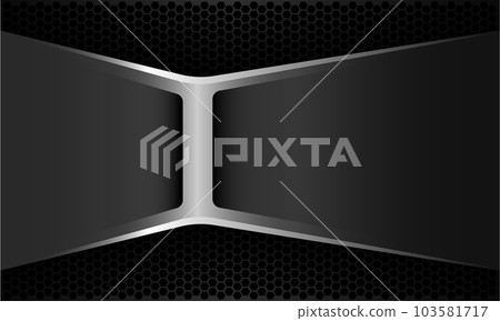 Abstract grey silver black cyber metal geometric futuristic technology style creative background vector 103581717