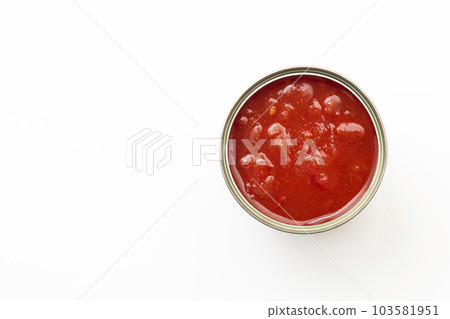 Canned Tomato White Background Canned Tomato White Background 103581951