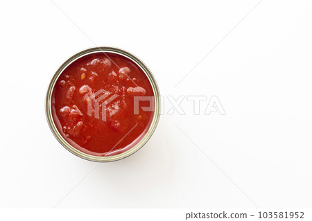 Canned Tomato White Background Canned Tomato White Background 103581952