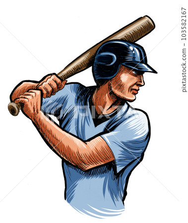 Baseball player with a bat Baseball player with a bat 103582167