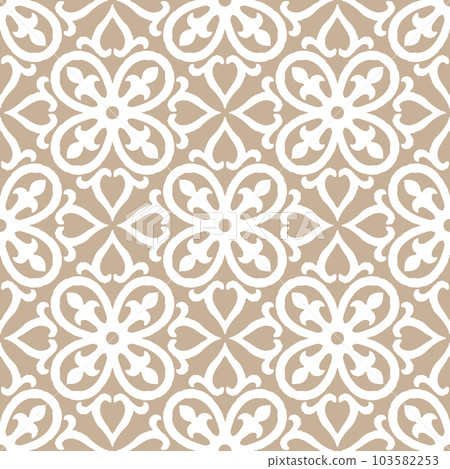 Ancient ceramic tile pattern. Wall or floor texture. Decorative antique stone ornament. Ancient ceramic tile pattern. Wall or floor texture. Decorative antique stone ornament. 103582253