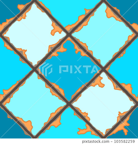 Ancient ceramic tile pattern. Wall or floor texture. Decorative antique stone ornament. 103582259