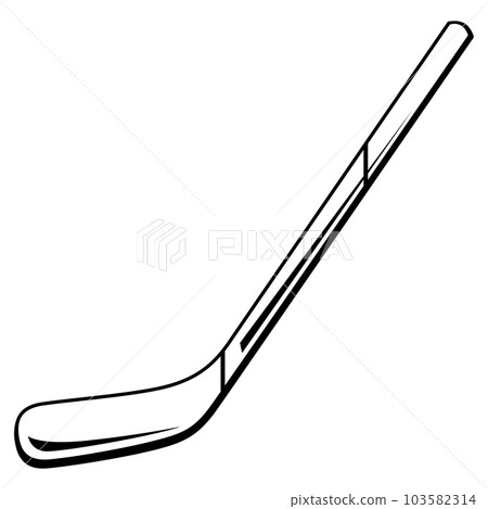 Hockey stick illustration. Sport club item or symbol. Healthy lifestyle object. Hockey stick illustration. Sport club item or symbol. Healthy lifestyle object. 103582314