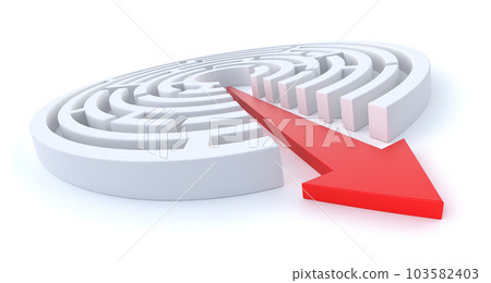 Arrow break through the labyrinth Arrow break through the labyrinth 103582403