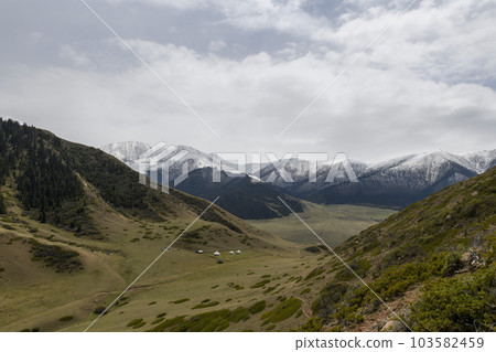 Summer mountain landscape. Kyrgyzstan mountains. Issyk-Kul region. 103582459