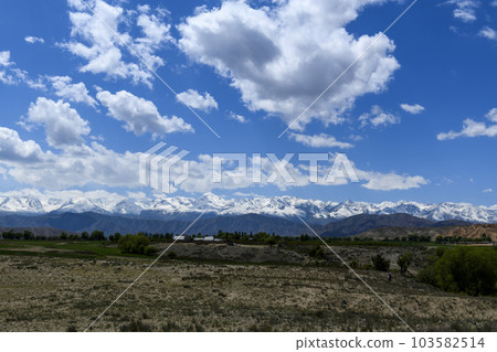 Summer mountain landscape. Kyrgyzstan mountains. Issyk-Kul region. 103582514