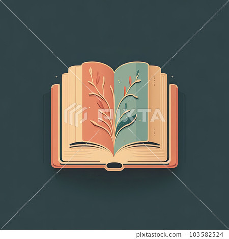 Books Minimalist Emblem in Retro colors palette 103582524