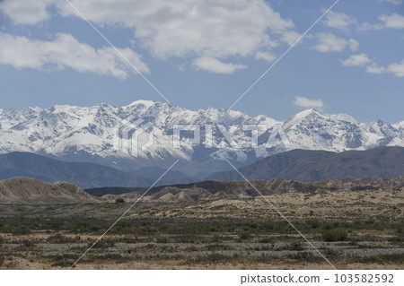 Summer mountain landscape. Kyrgyzstan mountains. Issyk-Kul region. 103582592