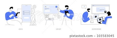 User profile access abstract concept vector illustrations. 103583045