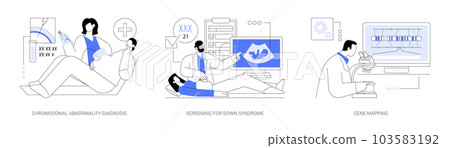 Prenatal healthcare abstract concept vector illustrations. 103583192