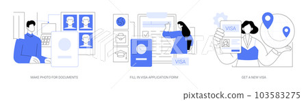 Entry permission abstract concept vector illustrations. 103583275