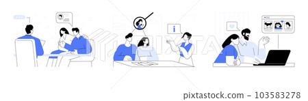 Child adoption abstract concept vector illustrations. Child adoption abstract concept vector illustrations. 103583278