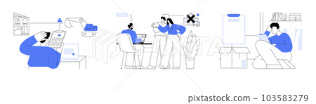 Real estate legal procedures abstract concept vector illustrations. Real estate legal procedures abstract concept vector illustrations. 103583279