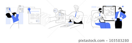 Real estate documents abstract concept vector illustrations. 103583280