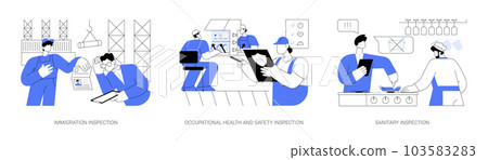 State inspections abstract concept vector illustrations. State inspections abstract concept vector illustrations. 103583283
