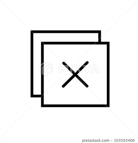 Close Vector Icon, Outline style, isolated on white Background. 103583400