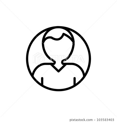 User Vector icon, Outline style, isolated on... - Stock Illustration ...