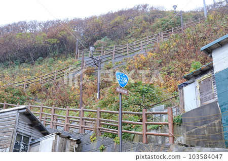 Stairs National Highway running through Aomori Prefecture (National Highway 339 Lower Side Higashi Tsugaru District, Aomori Prefecture) Stairs National Highway running through Aomori Prefecture (National Highway 339 Lower Side Higashi Tsugaru District, Aomori Prefecture) 103584047