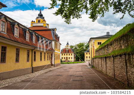 Castle Belvedere near Weimar Thuringia Germany is a elegant summer residence dating from 18th century. 103584215