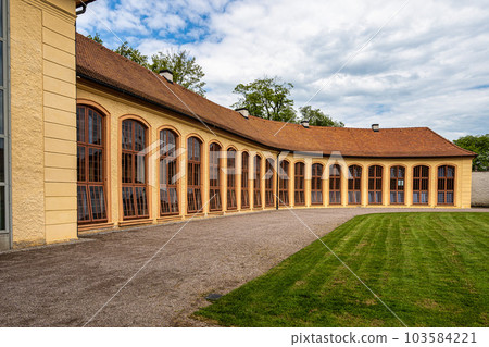 Orangery of Castle Belvedere near Weimar Thuringia Germany. It is a elegant summer residence dating from 18th century. 103584221